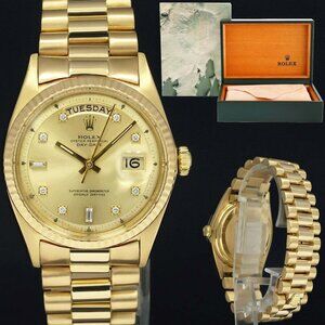 MINT! Rolex President Day Date Champagne Mens Watch With Box!!